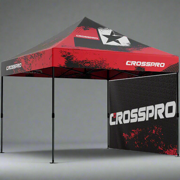 CONJUNTO TIENDA EASY-UP FACTORY 3X3M + PARED LATERAL DE CROSSPRO