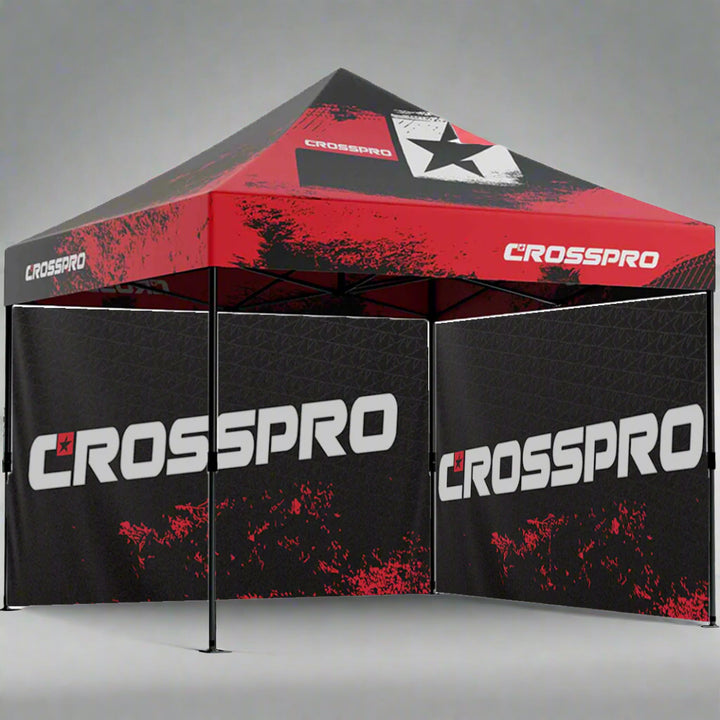 CONJUNTO TIENDA EASY-UP FACTORY 3X3M + PARED LATERAL DE CROSSPRO