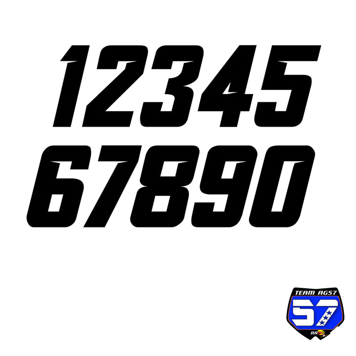 Número para número trasero de vinilo adhesivo - 140 mm de altura