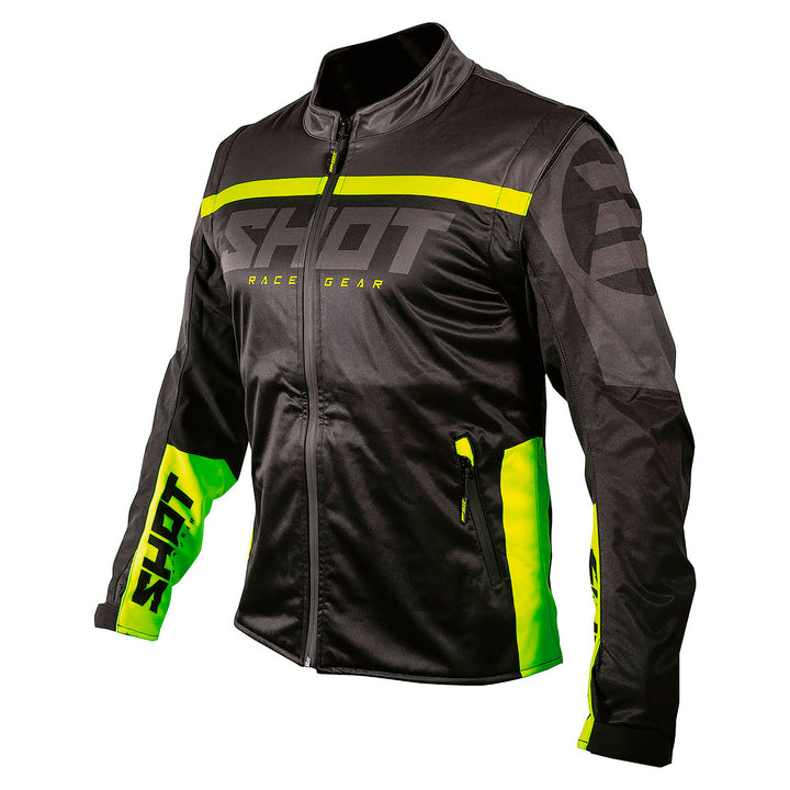 CHAQUETA SHOT SOFTSHELL LITE 2.0 NEGRA / AMARILLO NEÓN