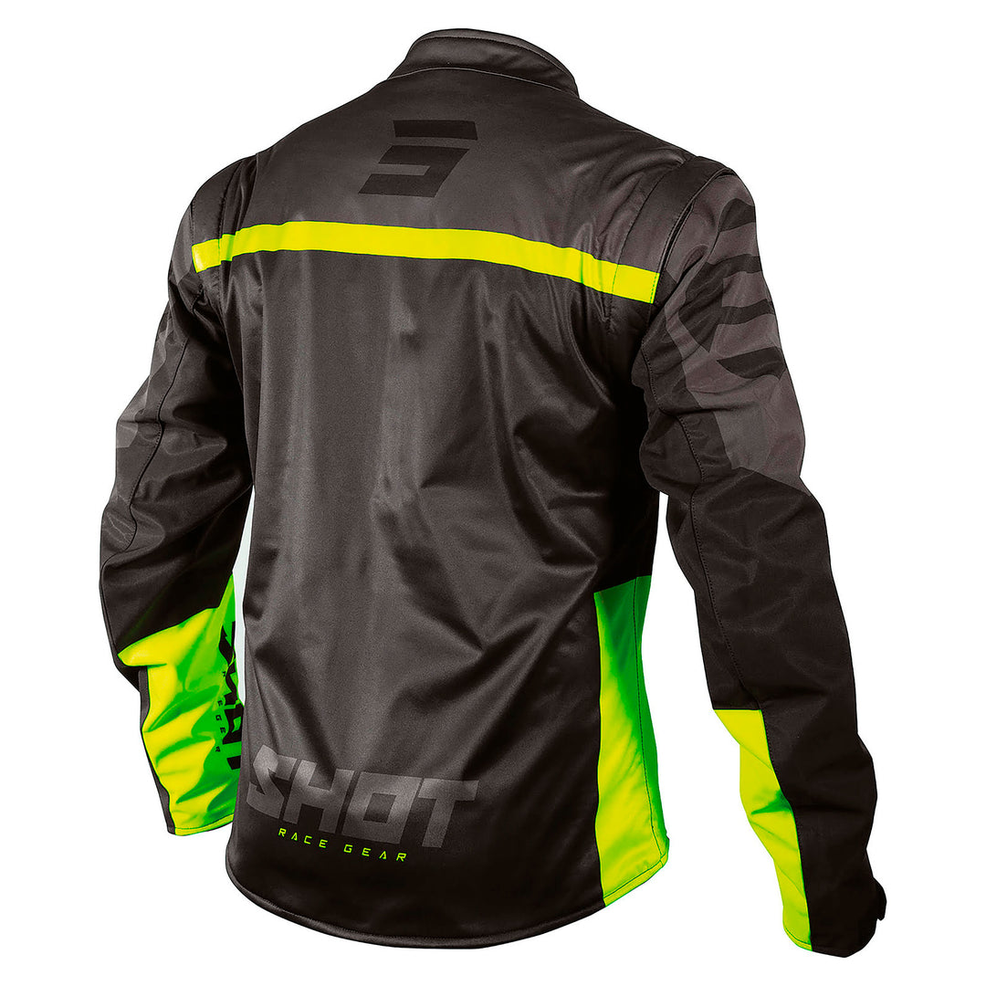 CHAQUETA SHOT SOFTSHELL LITE 2.0 NEGRA / AMARILLO NEÓN