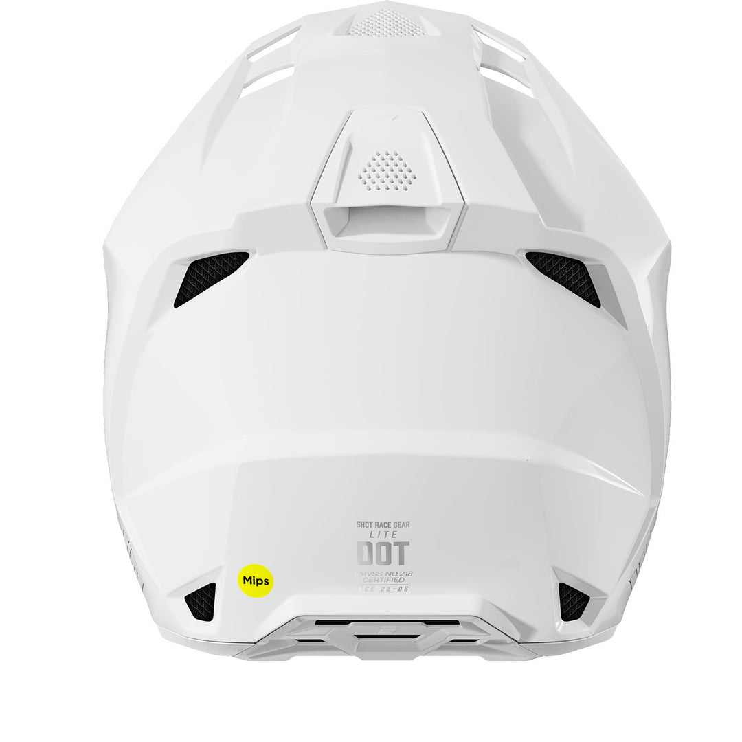 CASQUE SHOT LITE SOLID WHITE GLOSSY