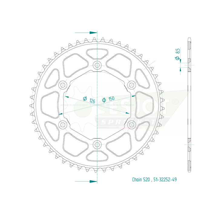 cremalheira-esjot-aluminio-ducat-desmo-450-mx-2025-2026-51-32252-49-dim