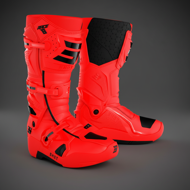Botas Shot Race 8 Red par - fundo garagem