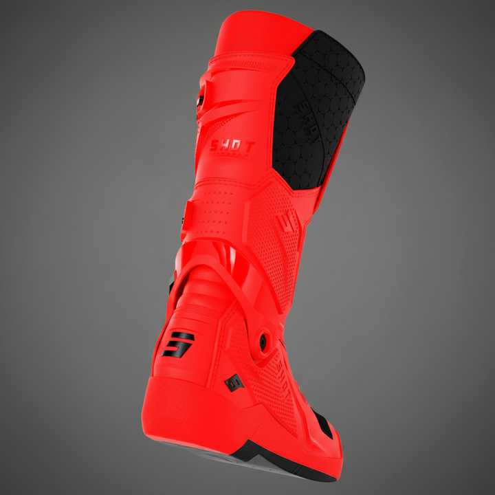 Botas Shot Race 8 Red traseira - fundo garagem