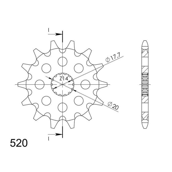 pinhao-supersprox-yamaha-yz-125-1997-2004-cst564-detalhe